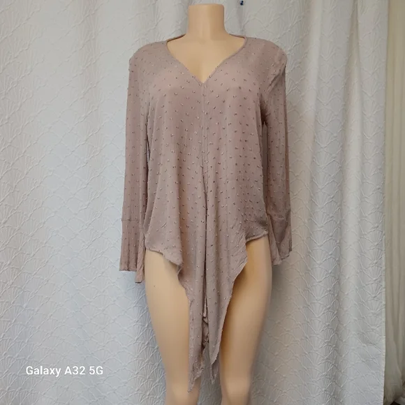 Entro Women's Blouse - Light Pink Tie-Front Size M - Picture 3 of 16